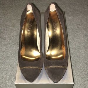 Michael Kors Brown Pumps w/ Zipper Detailing
